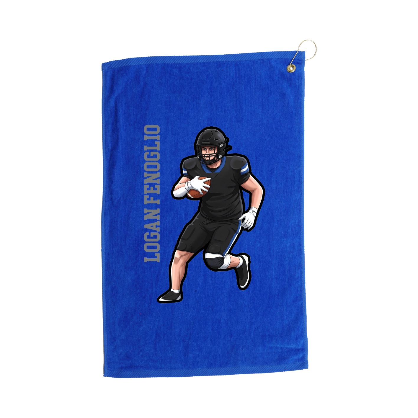 Golf Towel — Name Vertical in Royal