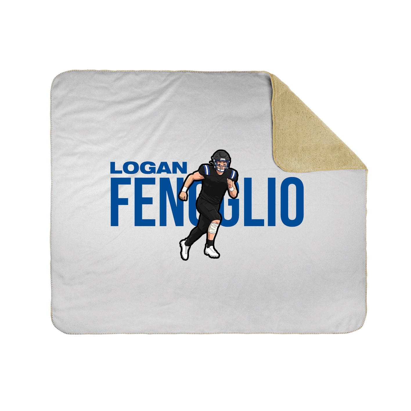 Throw Blanket — Player Name in White