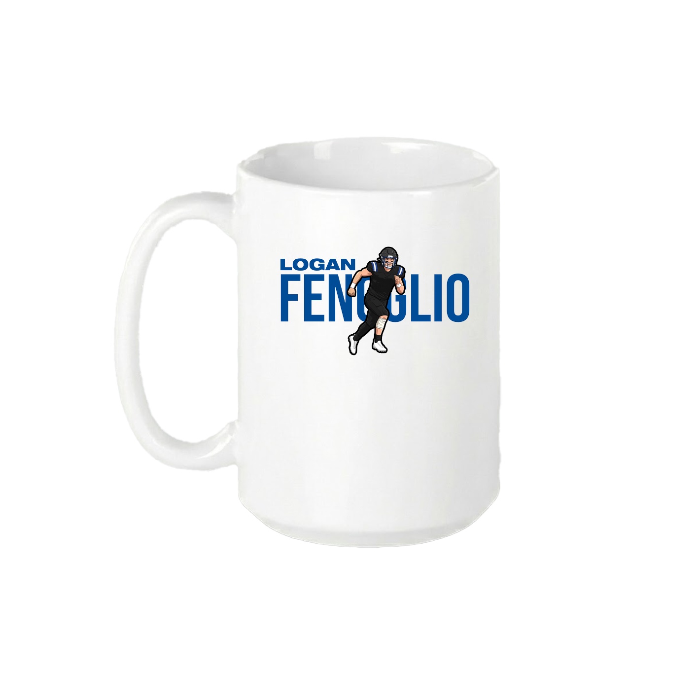 15oz Coffee Mug — Player Name in White