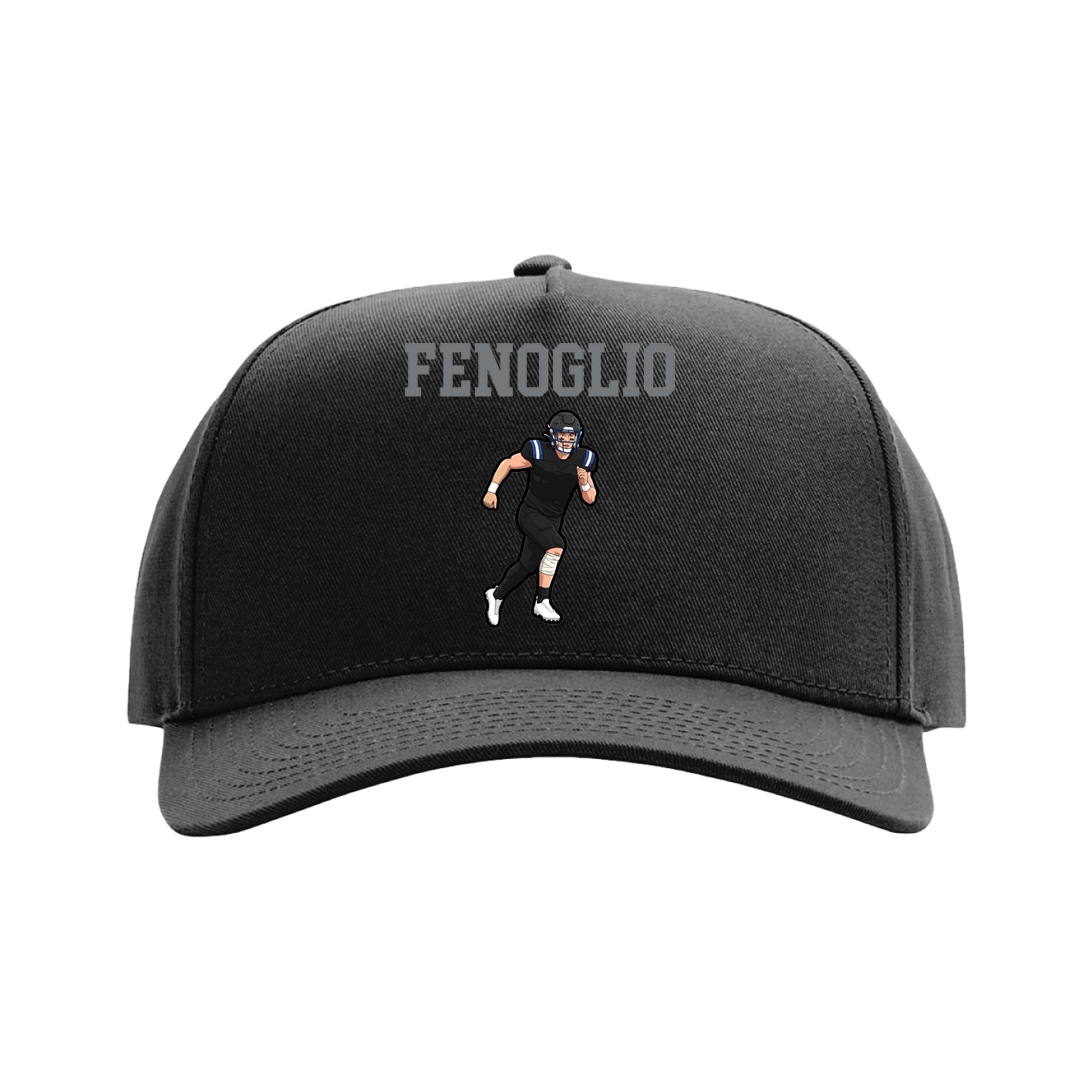 Full Fabric Five-Panel Champ Cap — Shirsey in Black