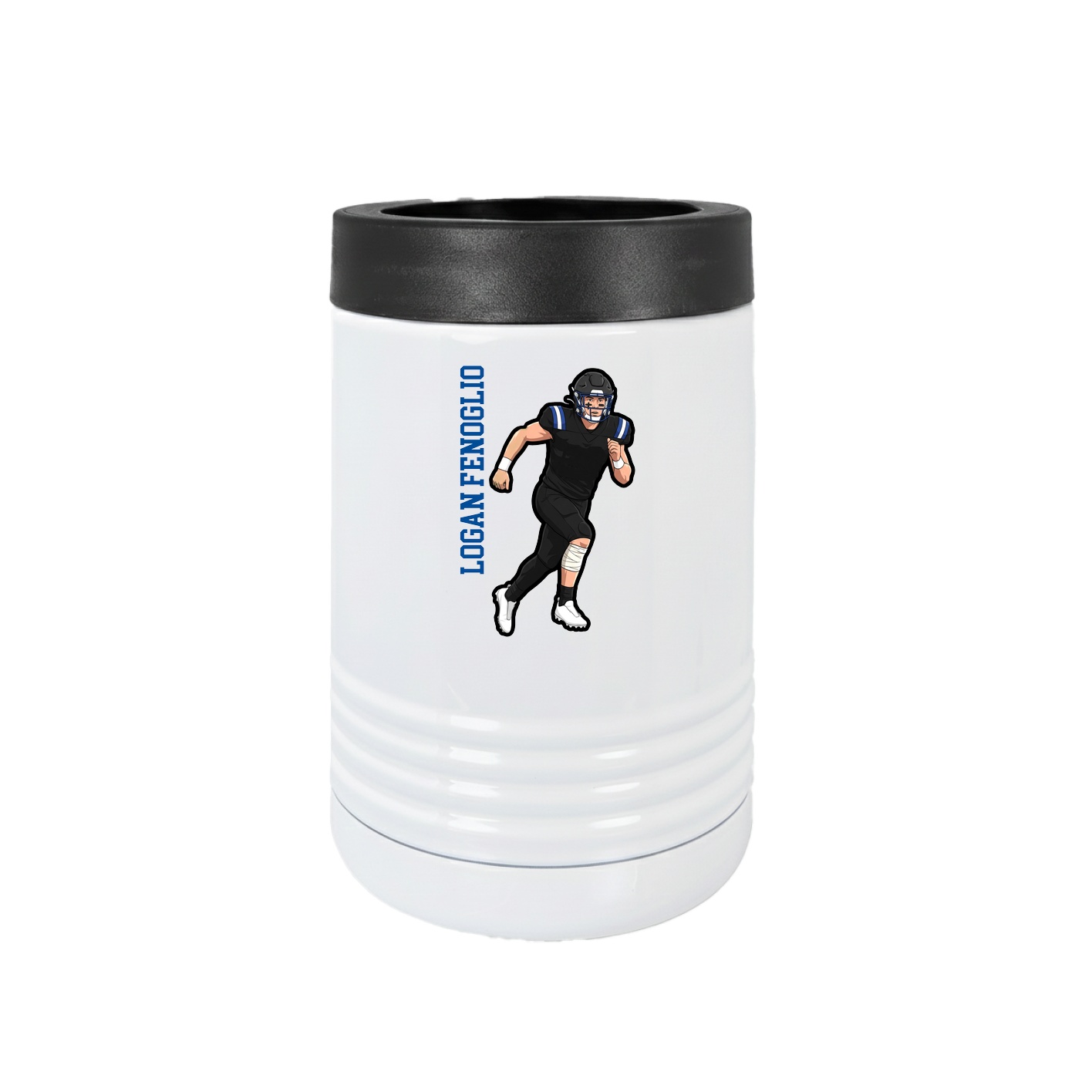 Beverage Holder — Name Vertical in White