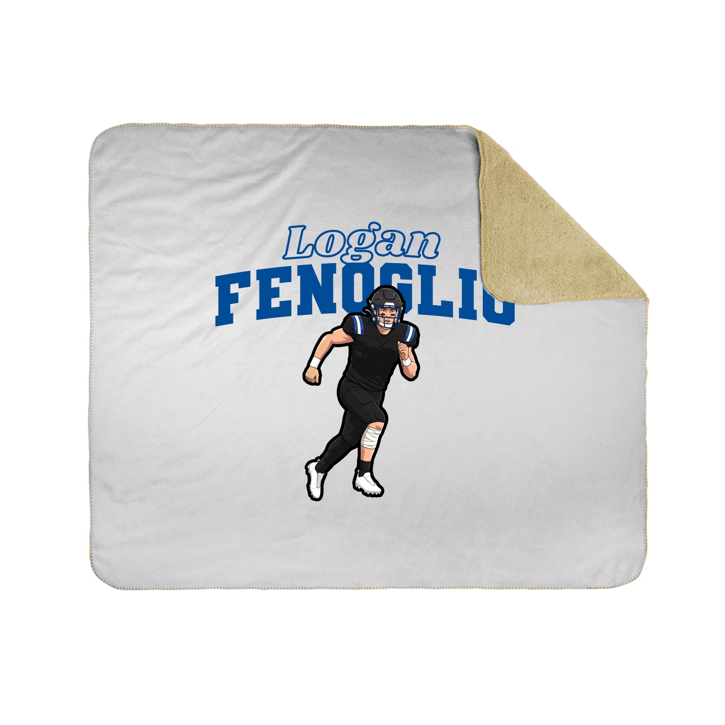 Throw Blanket — Name Arch in White