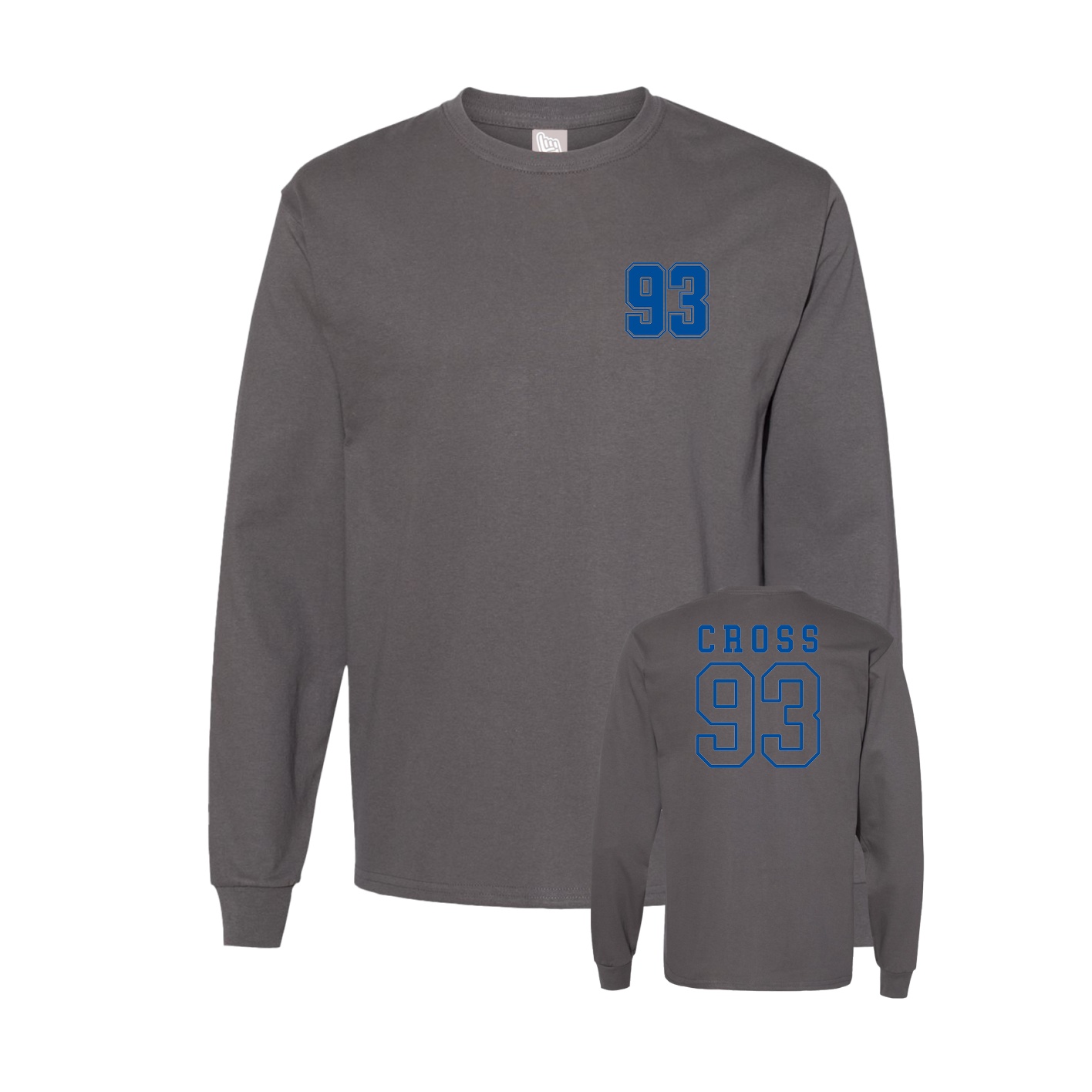 Long Sleeve Tee — Chest Back in Grey