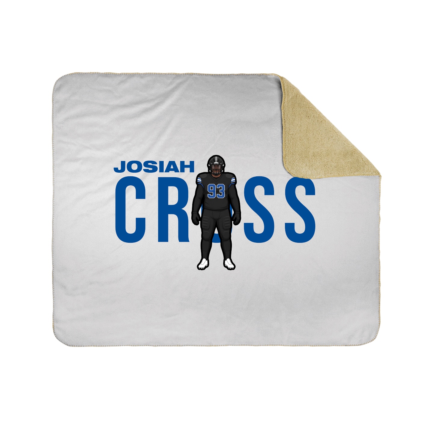 Throw Blanket — Player Name in White