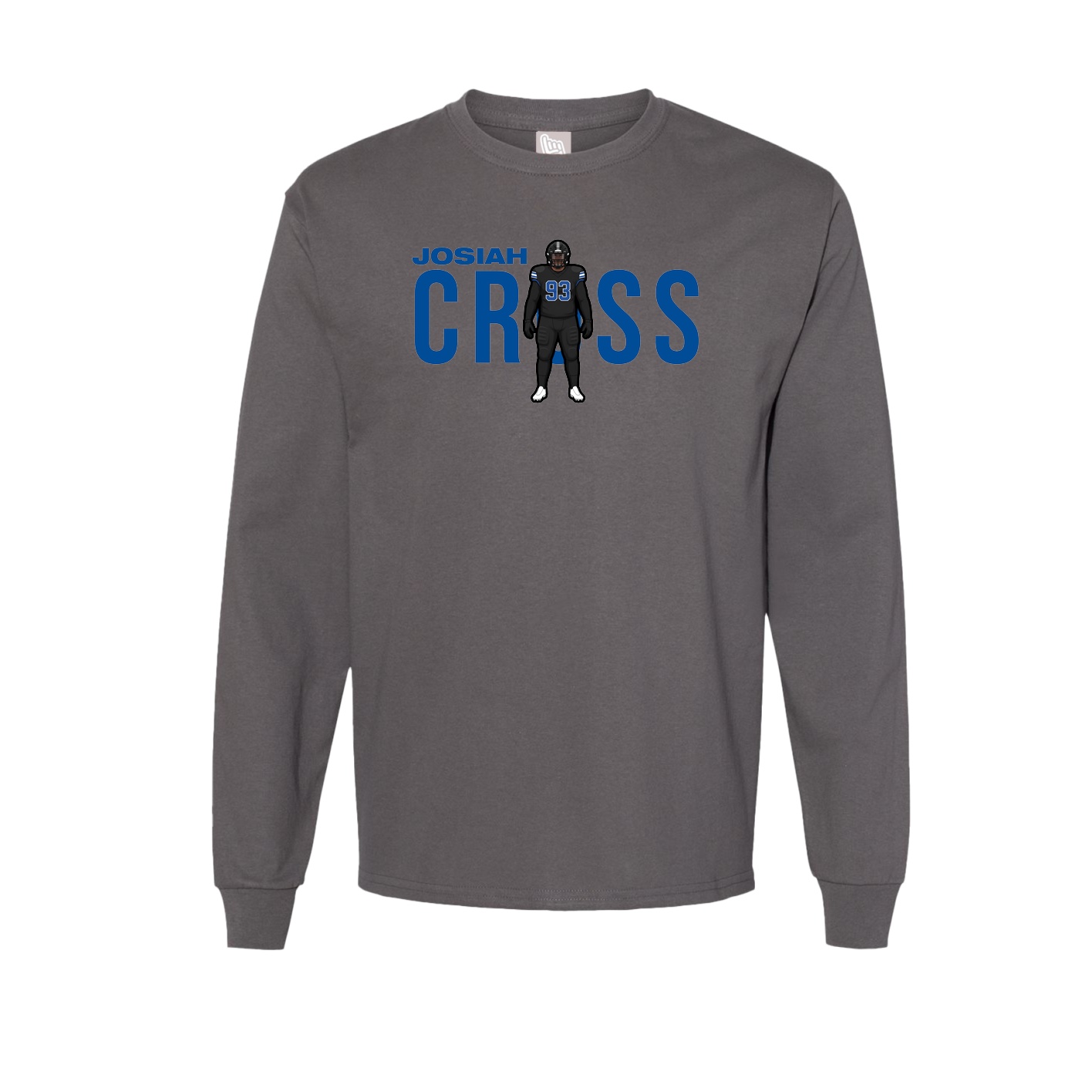 Long Sleeve Tee — Player Name in Grey