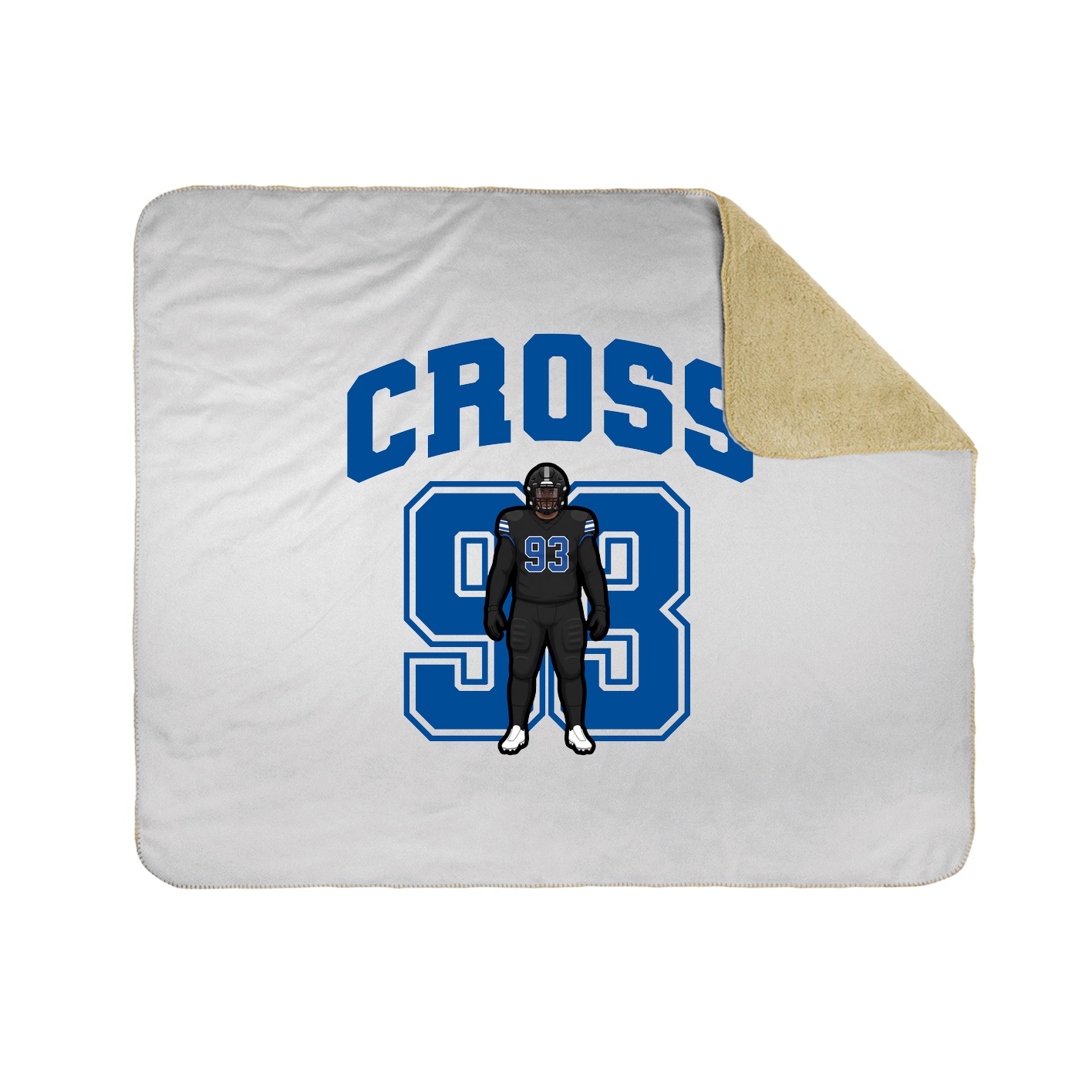 Throw Blanket — Number in White