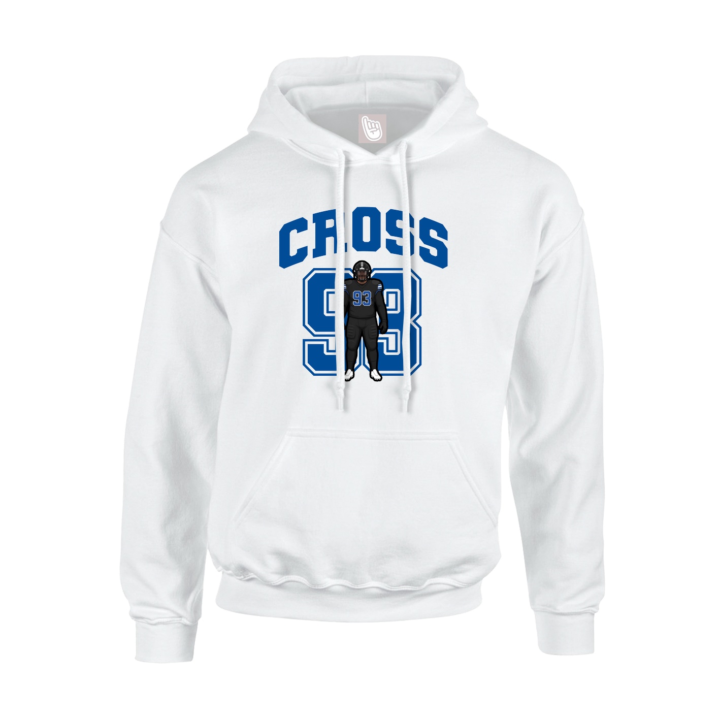 Youth Hoodie — Number in White