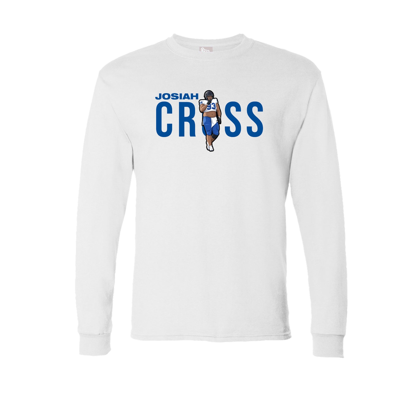 Long Sleeve Tee — Player Name in White