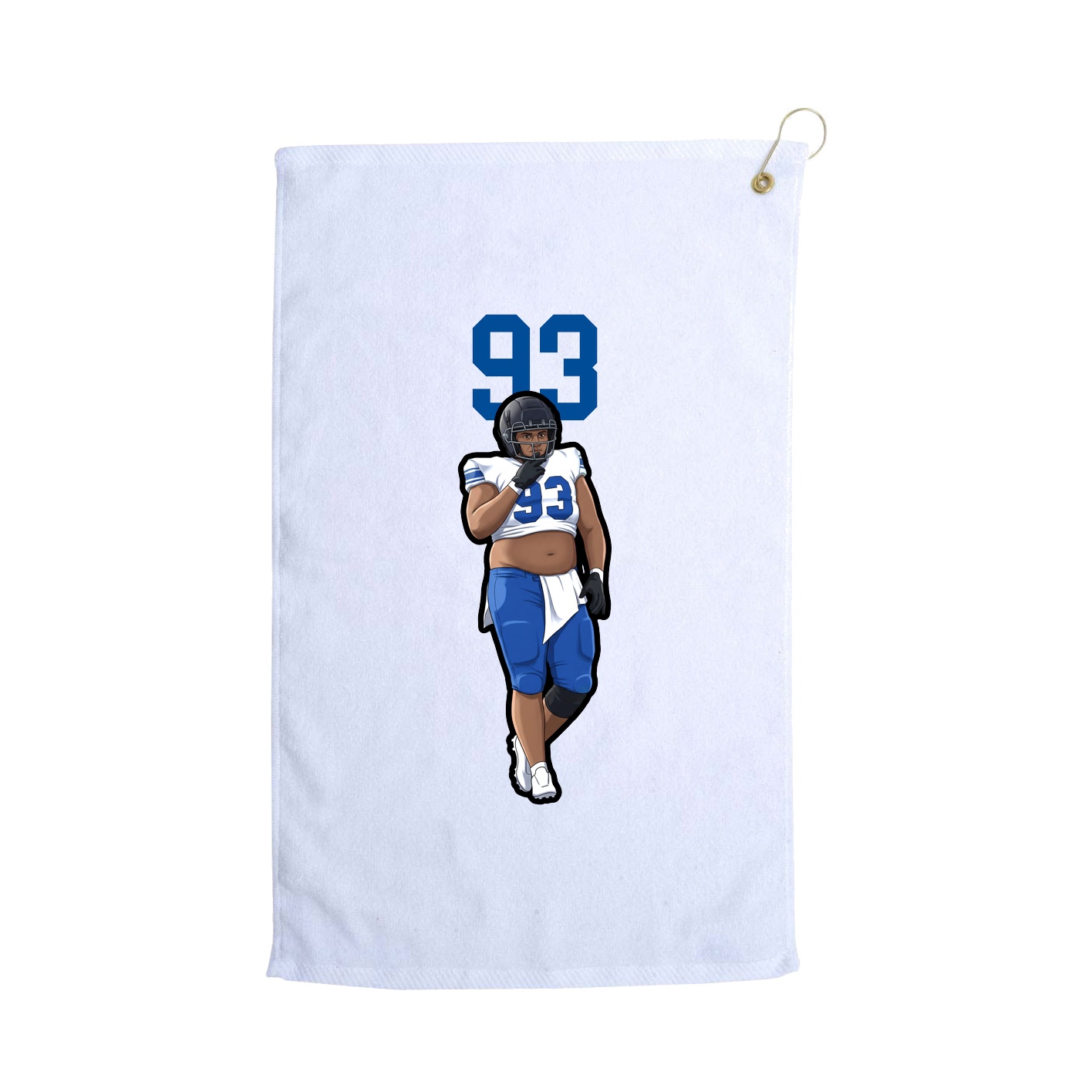 Golf Towel — Number Top in White