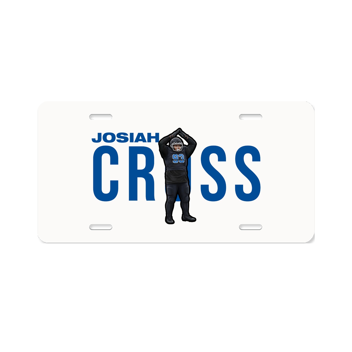 License Plate — Player Name in Classic