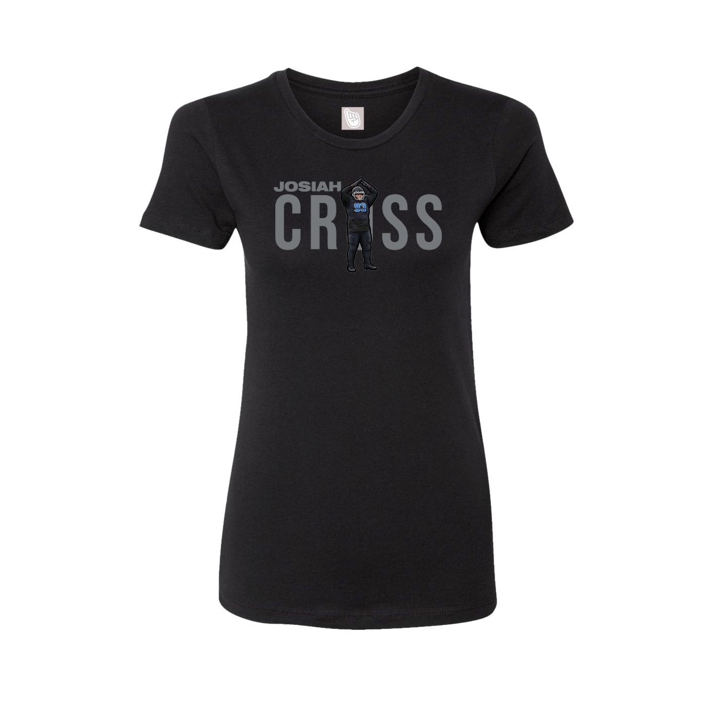 Fitted Women's Tee — Player Name in Black