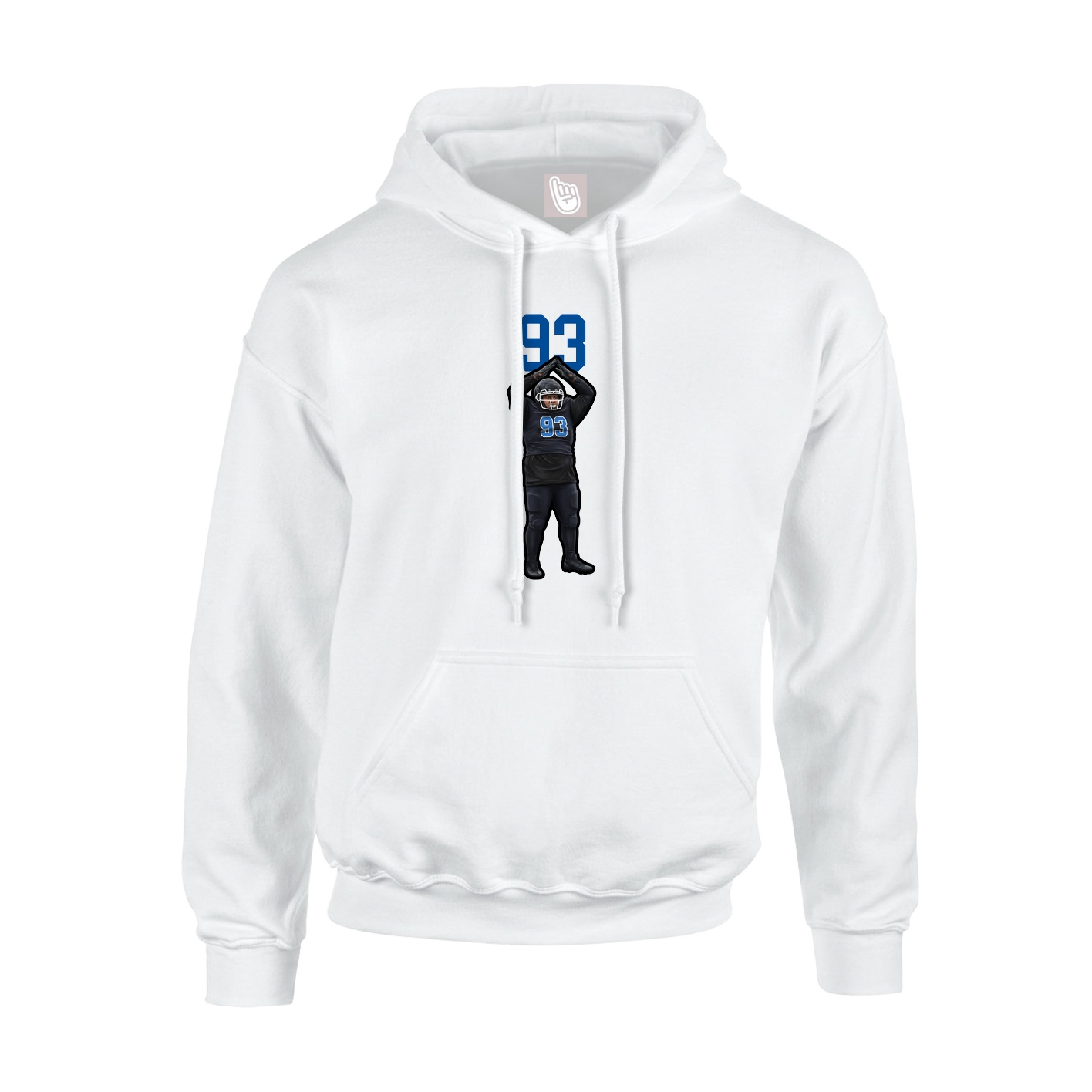 Hoodie — Number Top in White