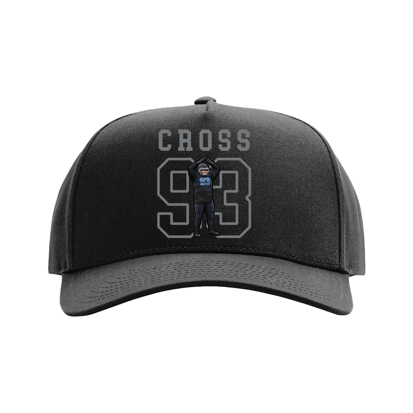 Full Fabric Five-Panel Champ Cap — Shirsey in Black