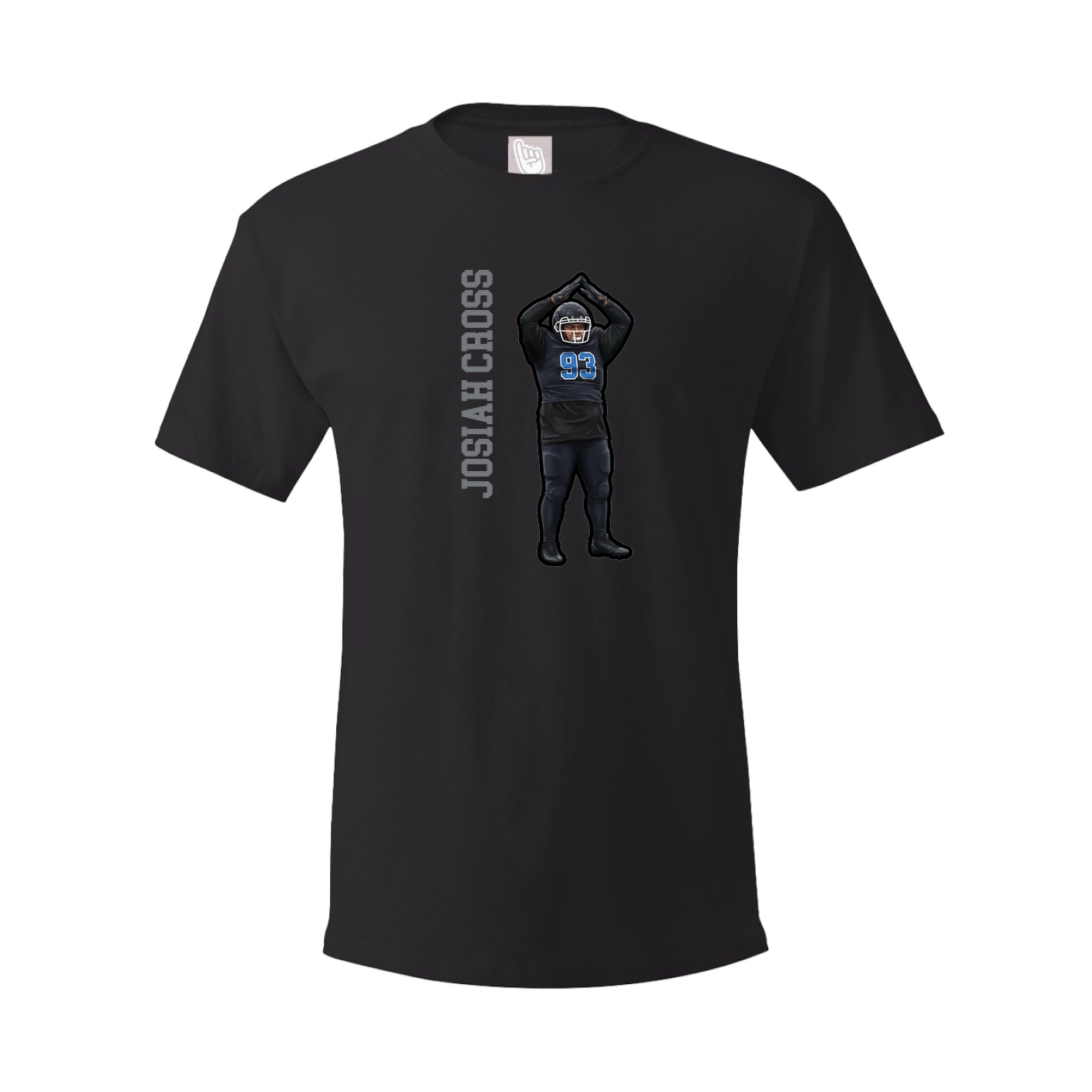 Youth Tee — Name Vertical in Black