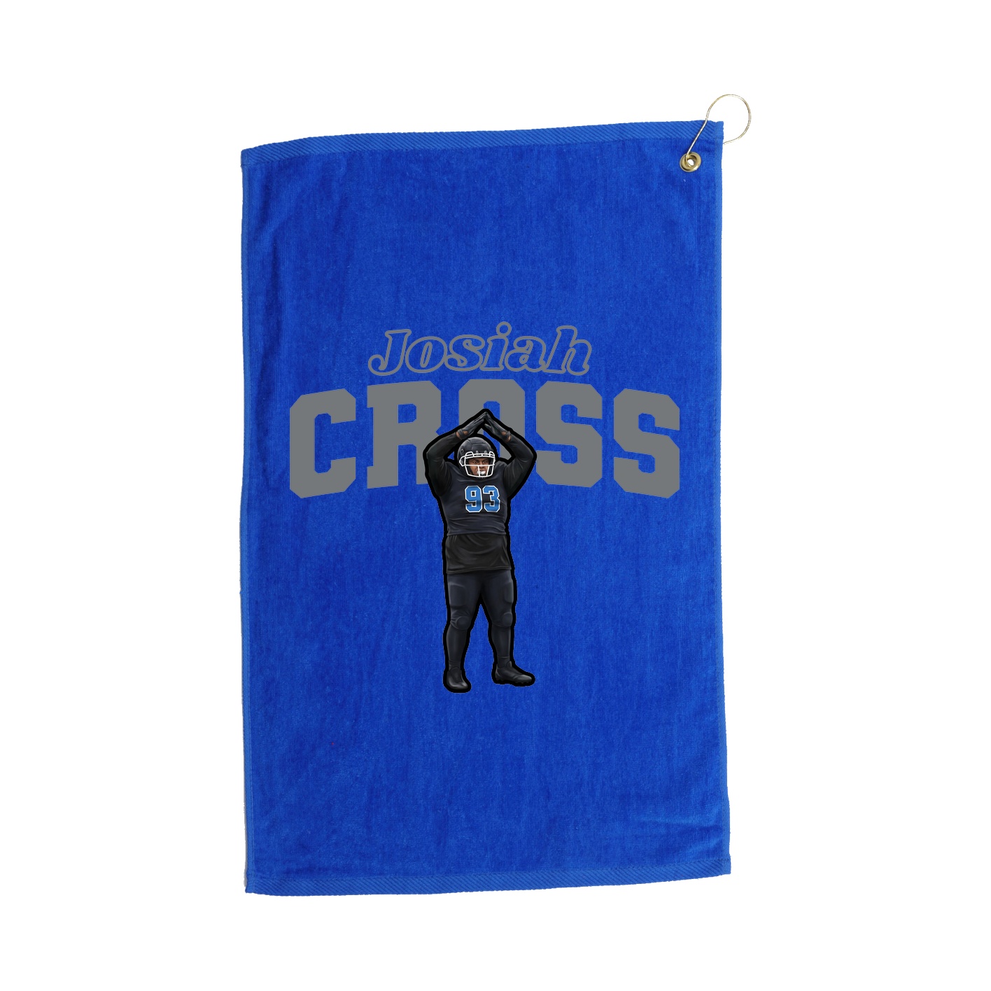 Golf Towel — Name Arch in Royal