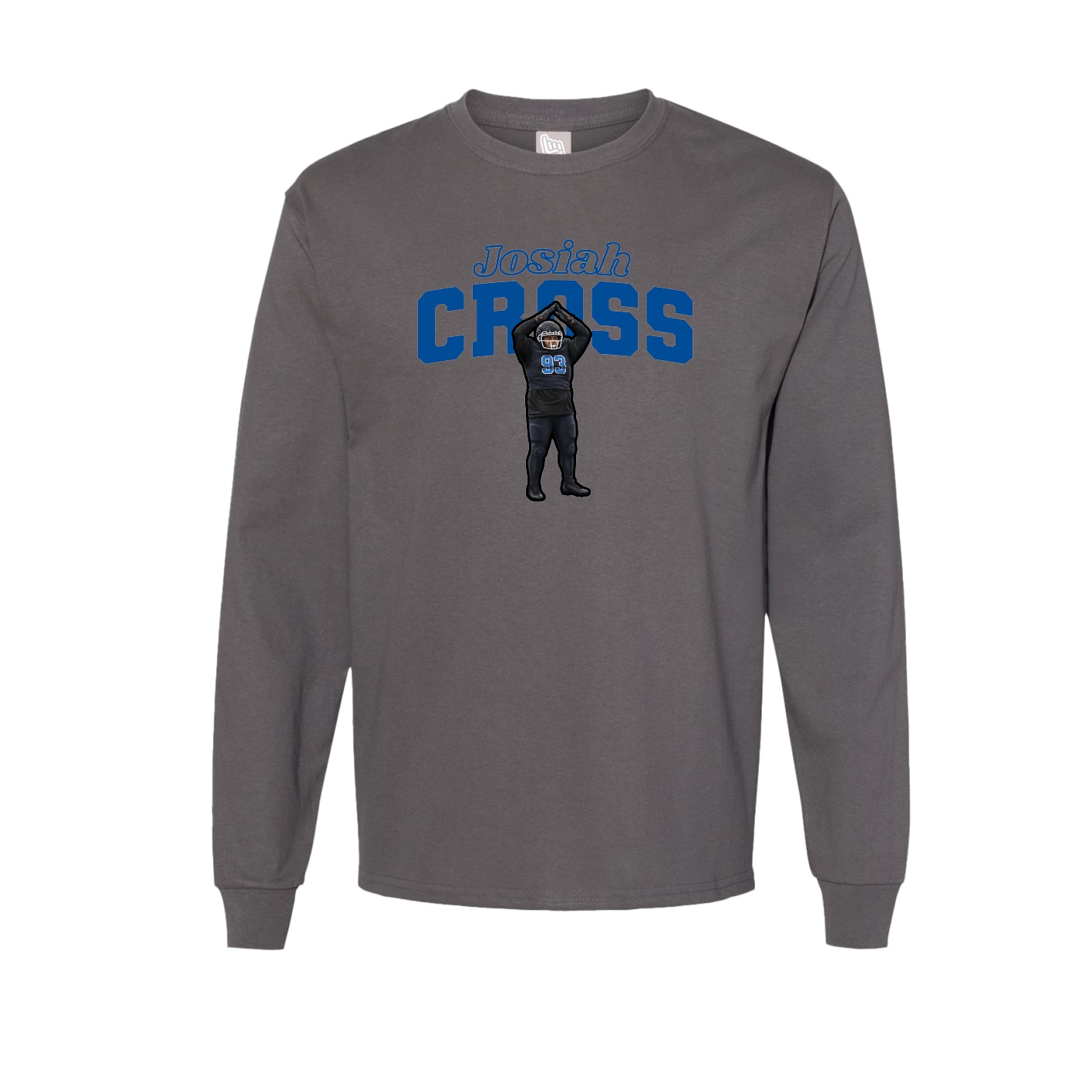 Long Sleeve Tee — Name Arch in Grey