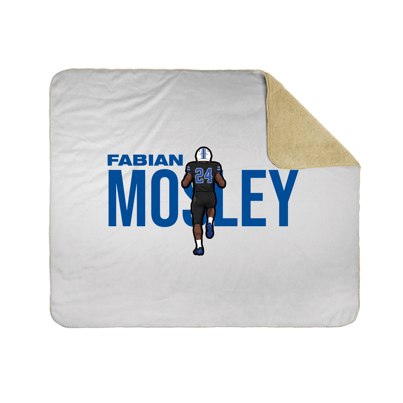 Throw Blanket — Player Name in White
