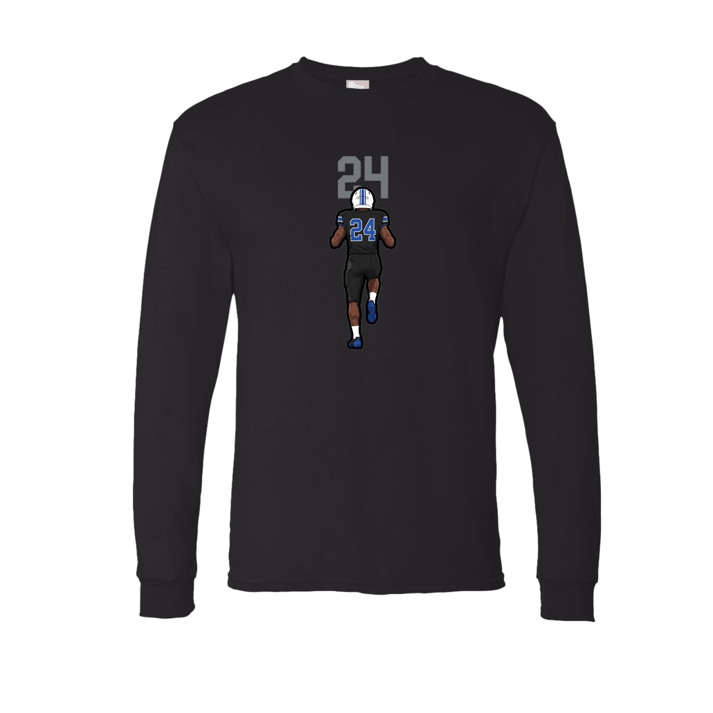 Long Sleeve Tee — Number Top in Black