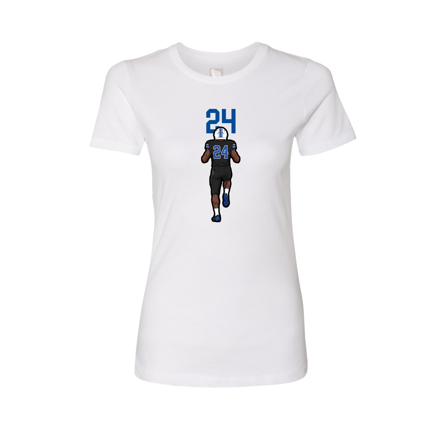 Fitted Women's Tee — Number Top in White