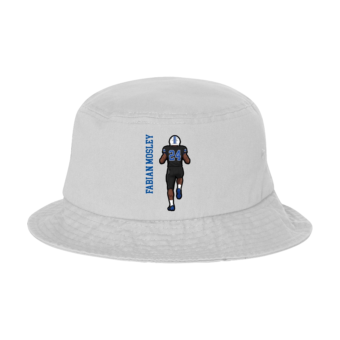 Bucket Cap — Name Vertical in White