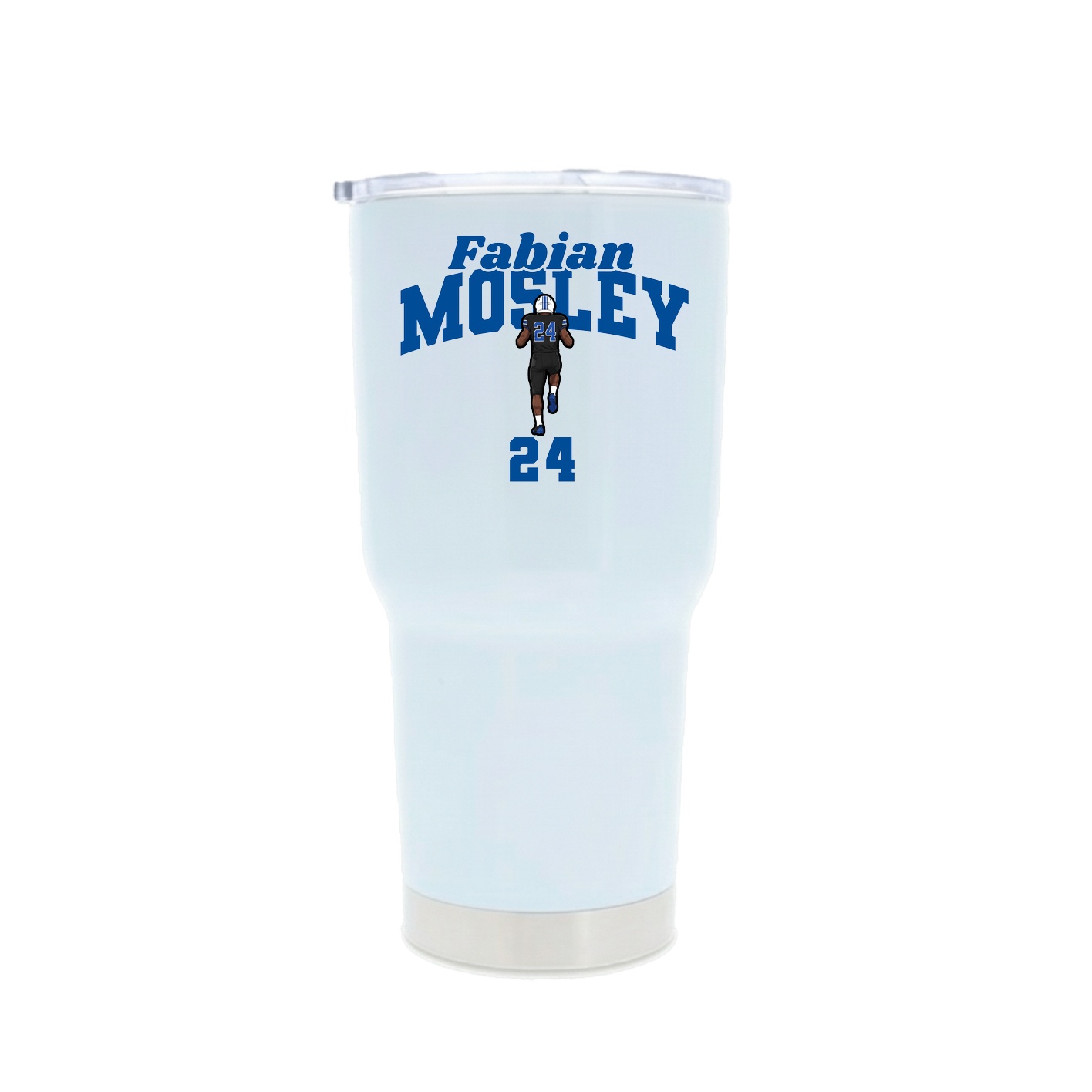 30oz Stainless Steel Tumbler — Signature Arch in White