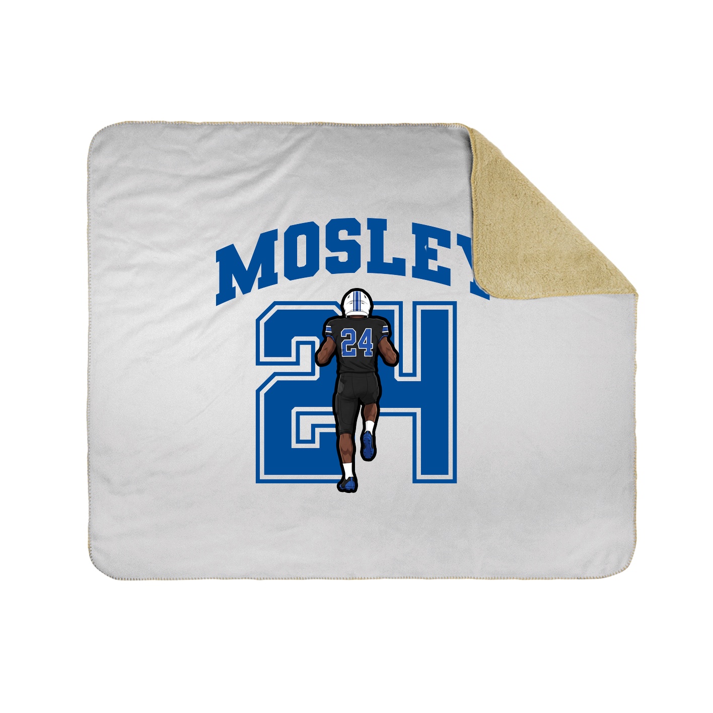 Throw Blanket — Number in White
