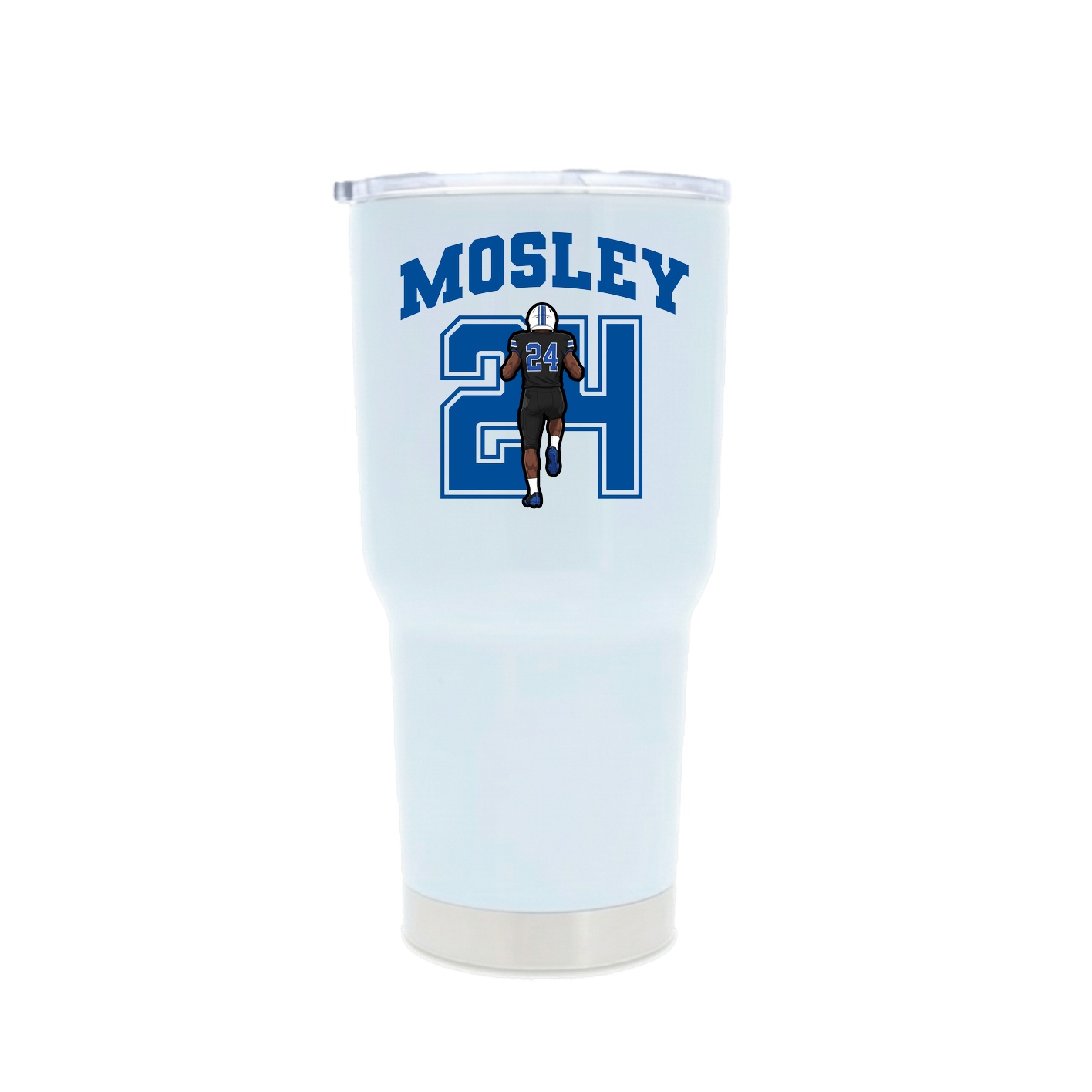30oz Stainless Steel Tumbler — Number in White
