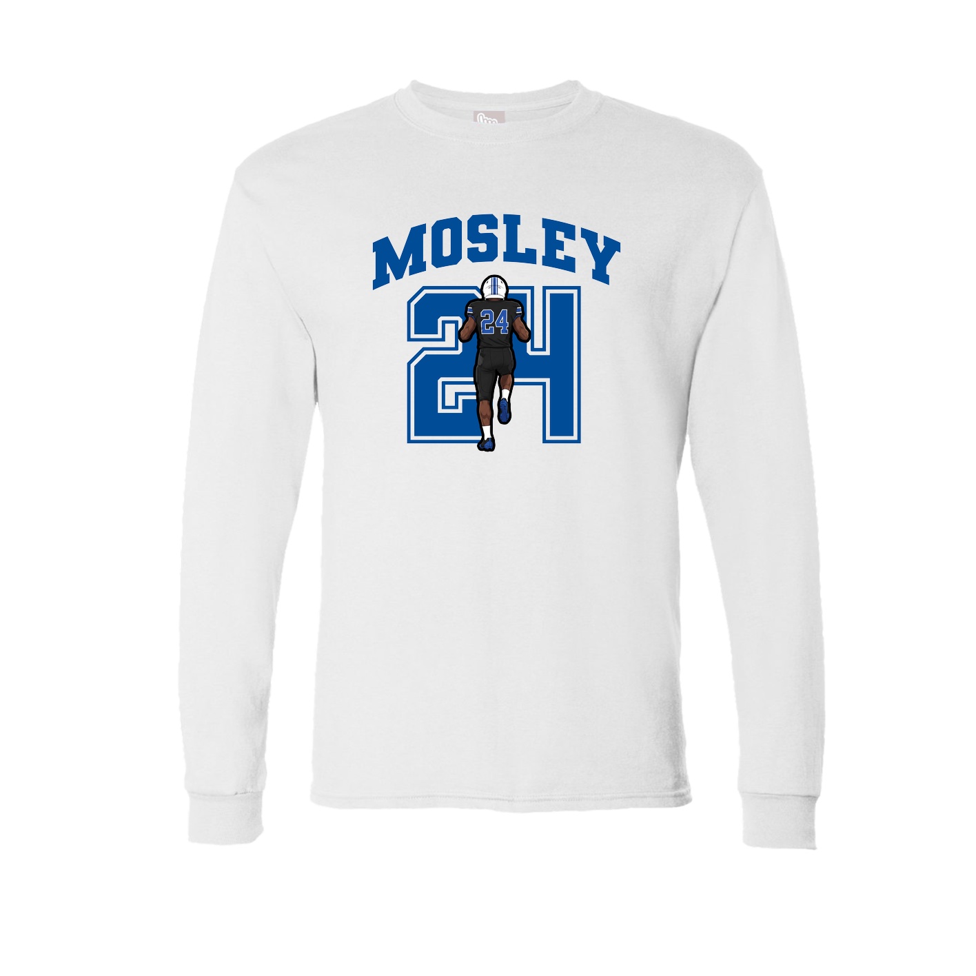 Long Sleeve Tee — Number in White