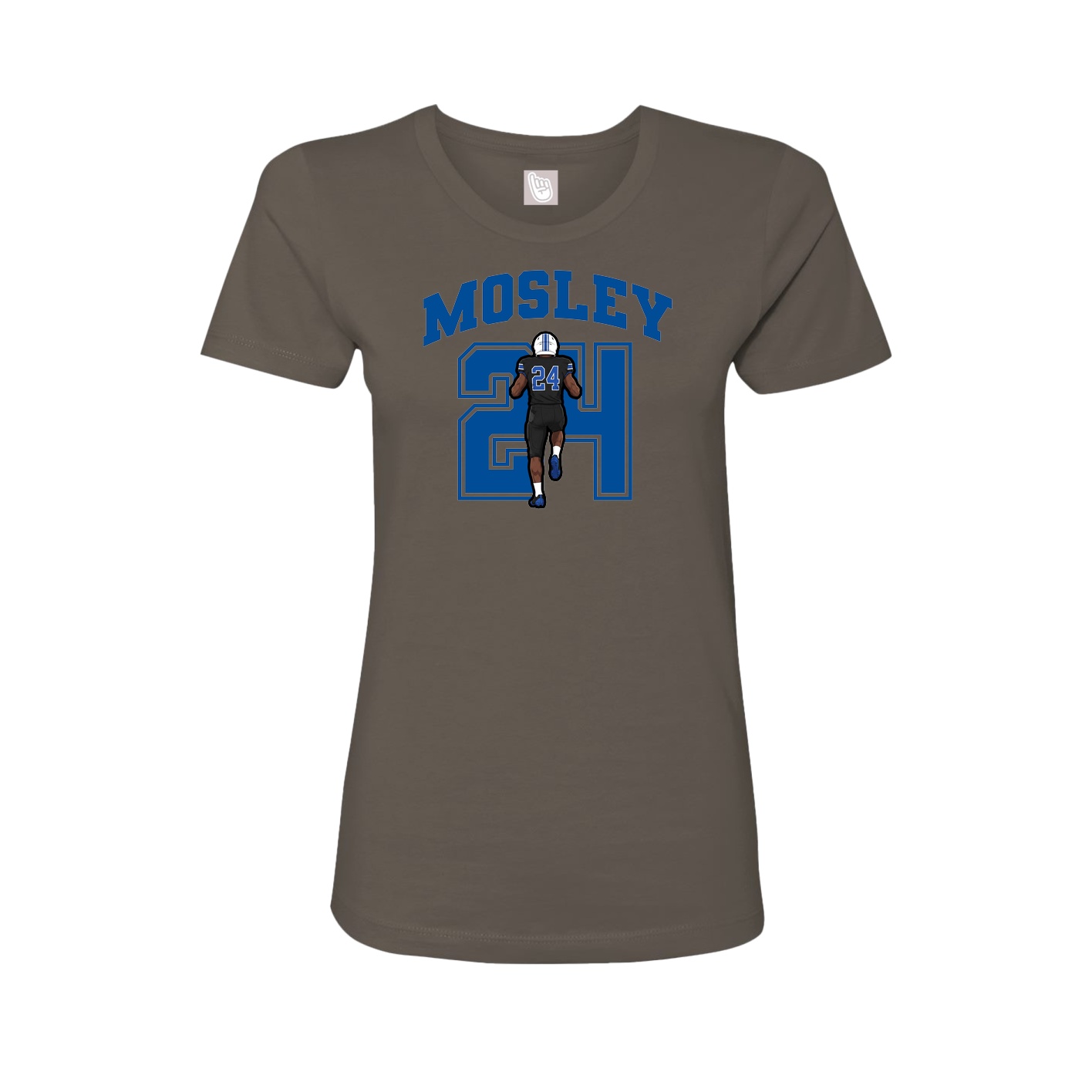 Fitted Women's Tee — Number in Grey