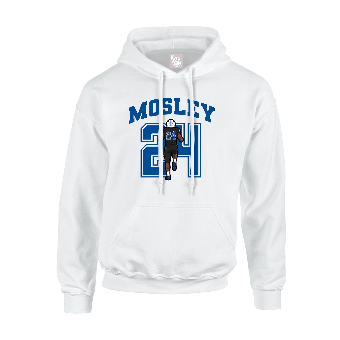 Hoodie — Number in White