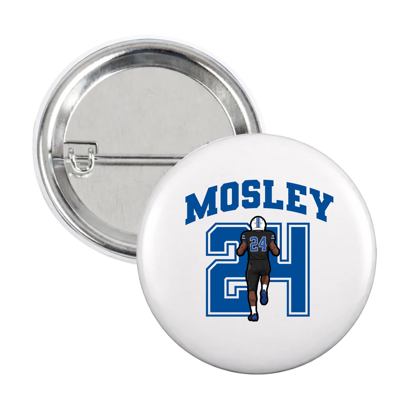 Game Day Button — Number in White