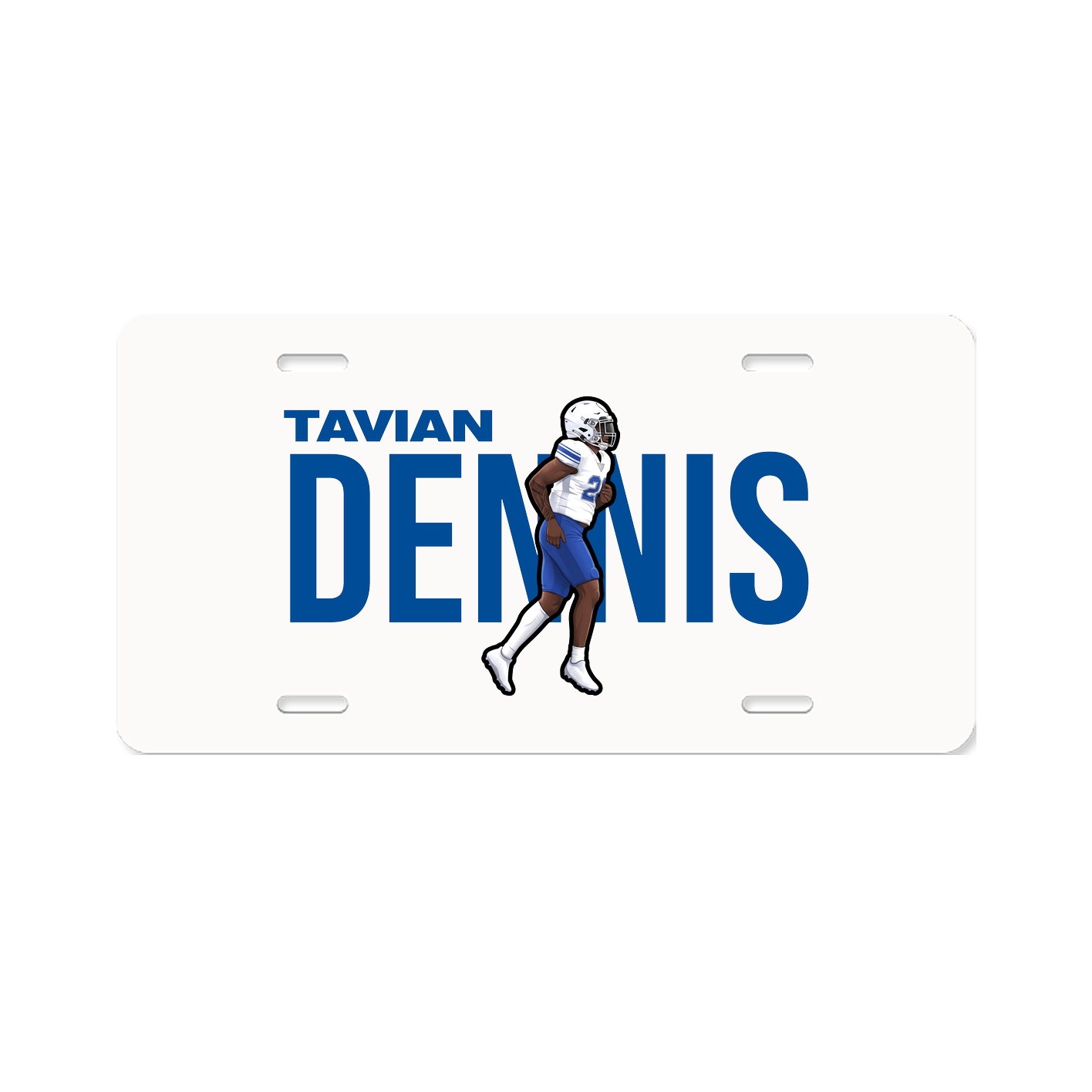 License Plate — Player Name in Classic