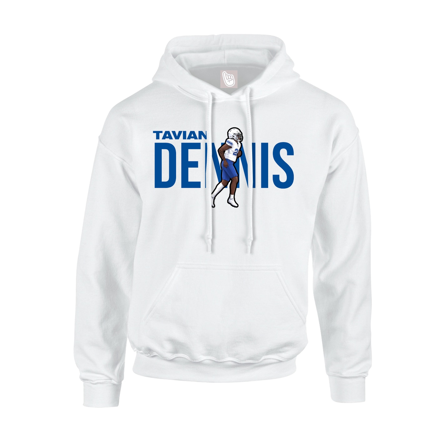 Youth Hoodie — Player Name in White