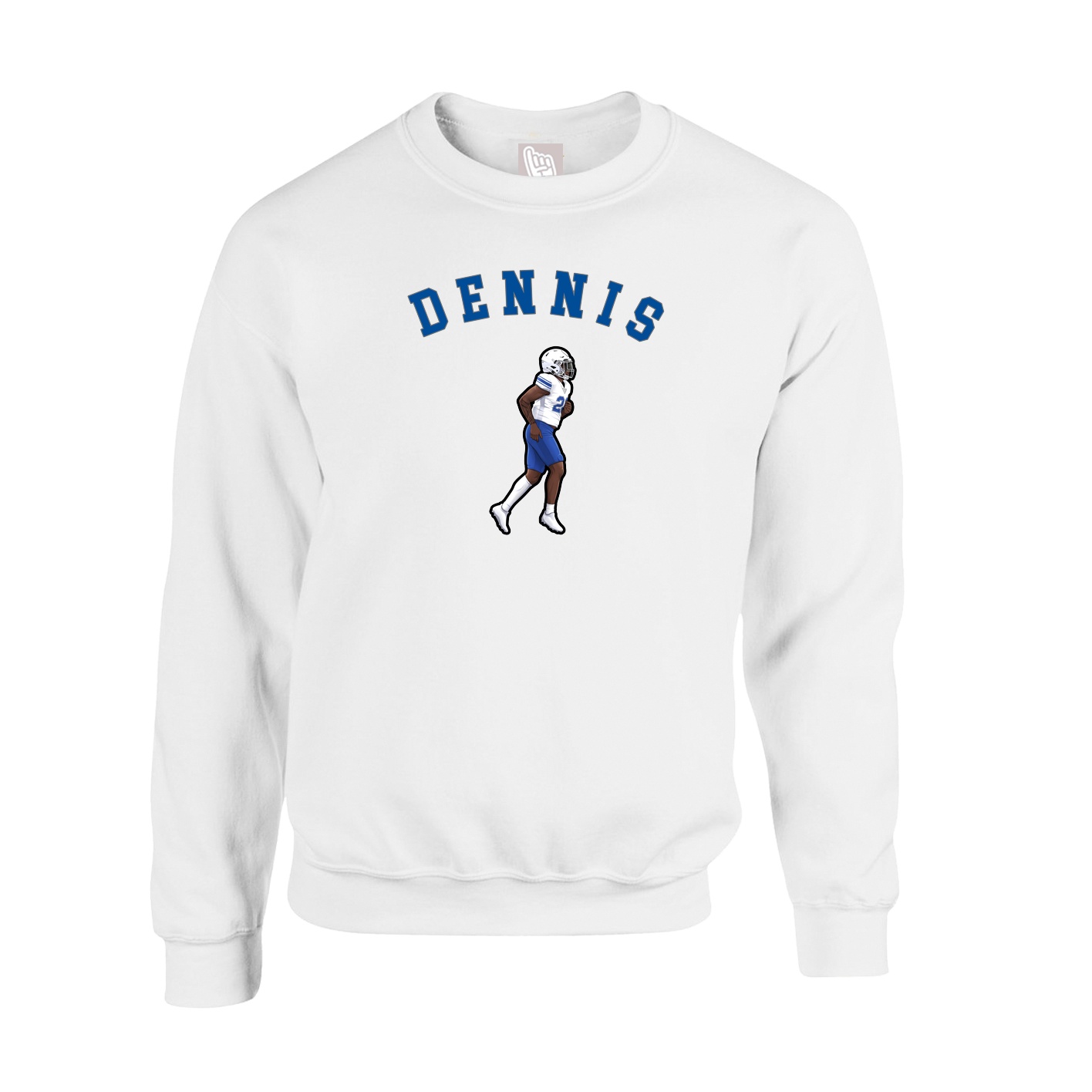 Fleece Crew — Shirsey Arch in White