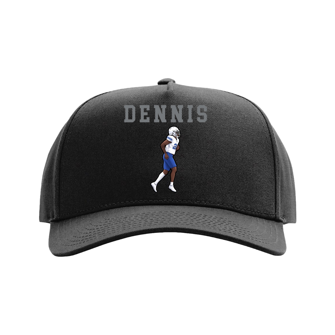 Full Fabric Five-Panel Champ Cap — Shirsey in Black