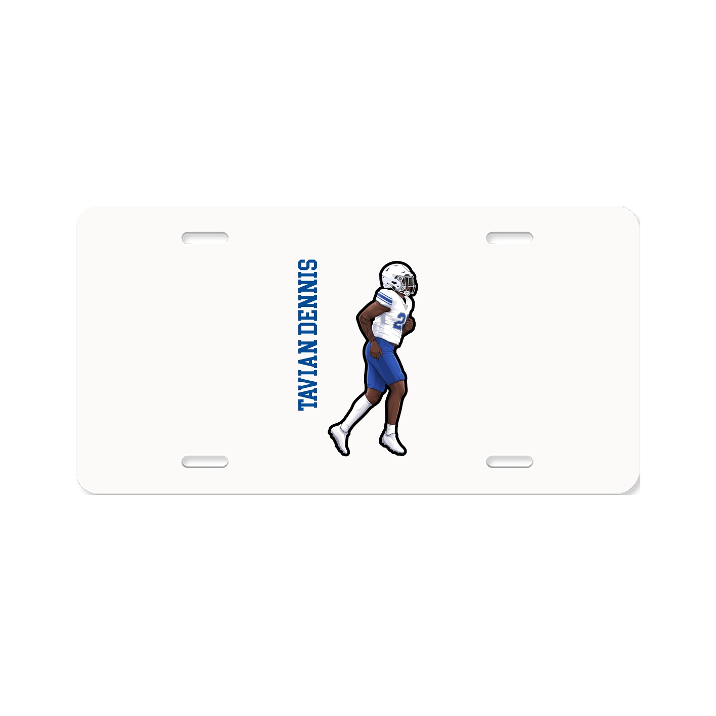 License Plate — Name Vertical in Classic