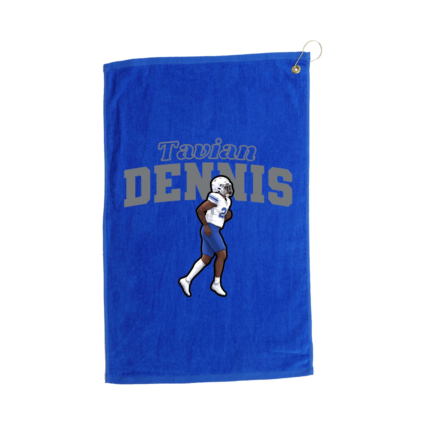 Golf Towel — Name Arch in Royal