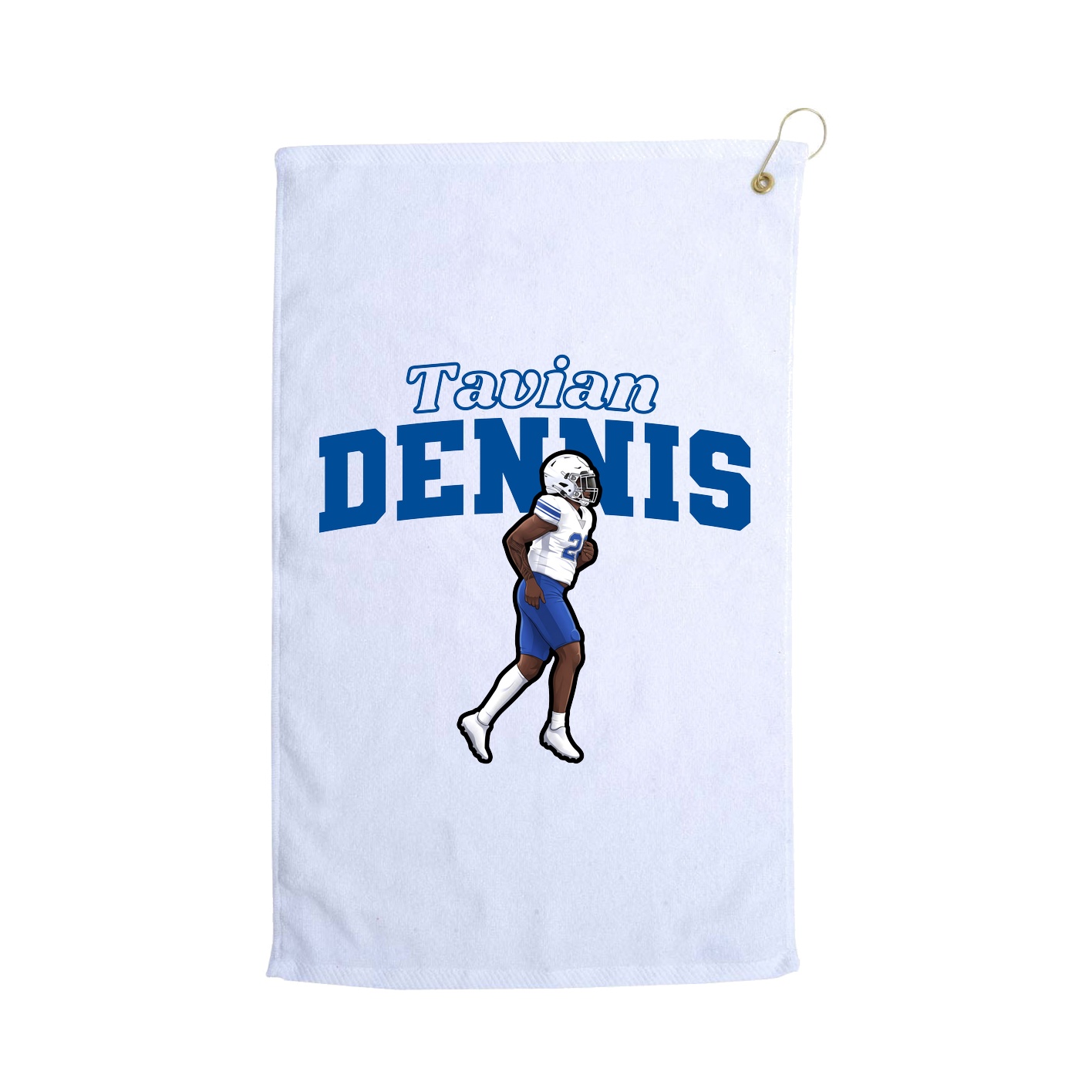 Golf Towel — Name Arch in White
