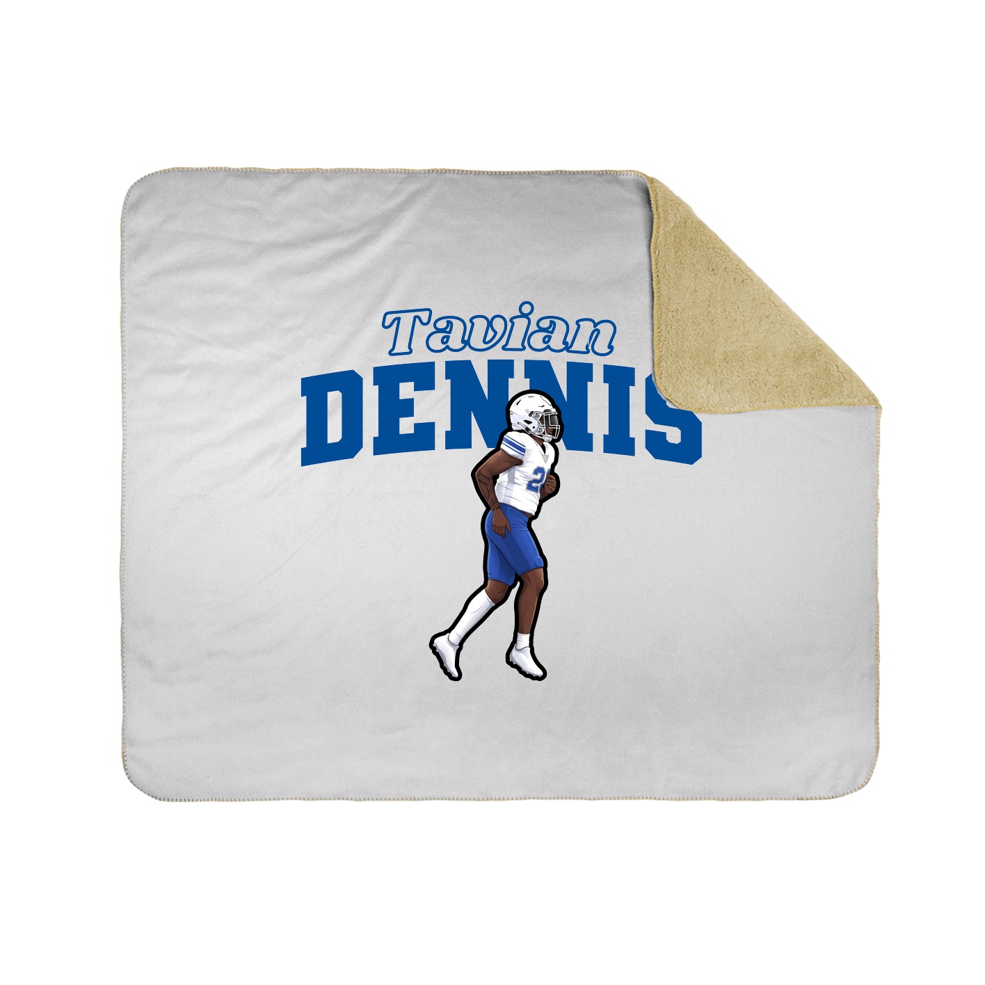 Throw Blanket — Name Arch in White