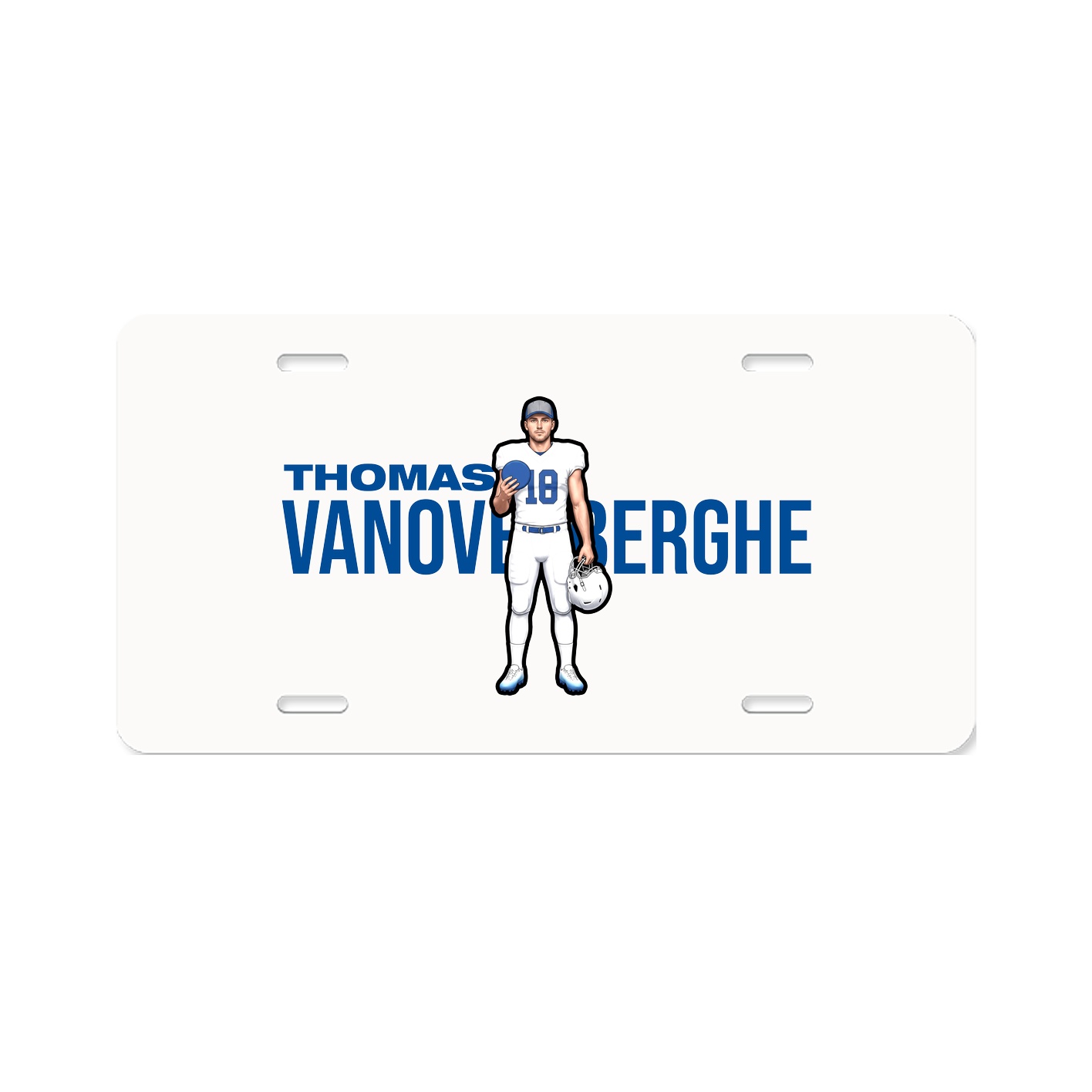 License Plate — Player Name in Classic