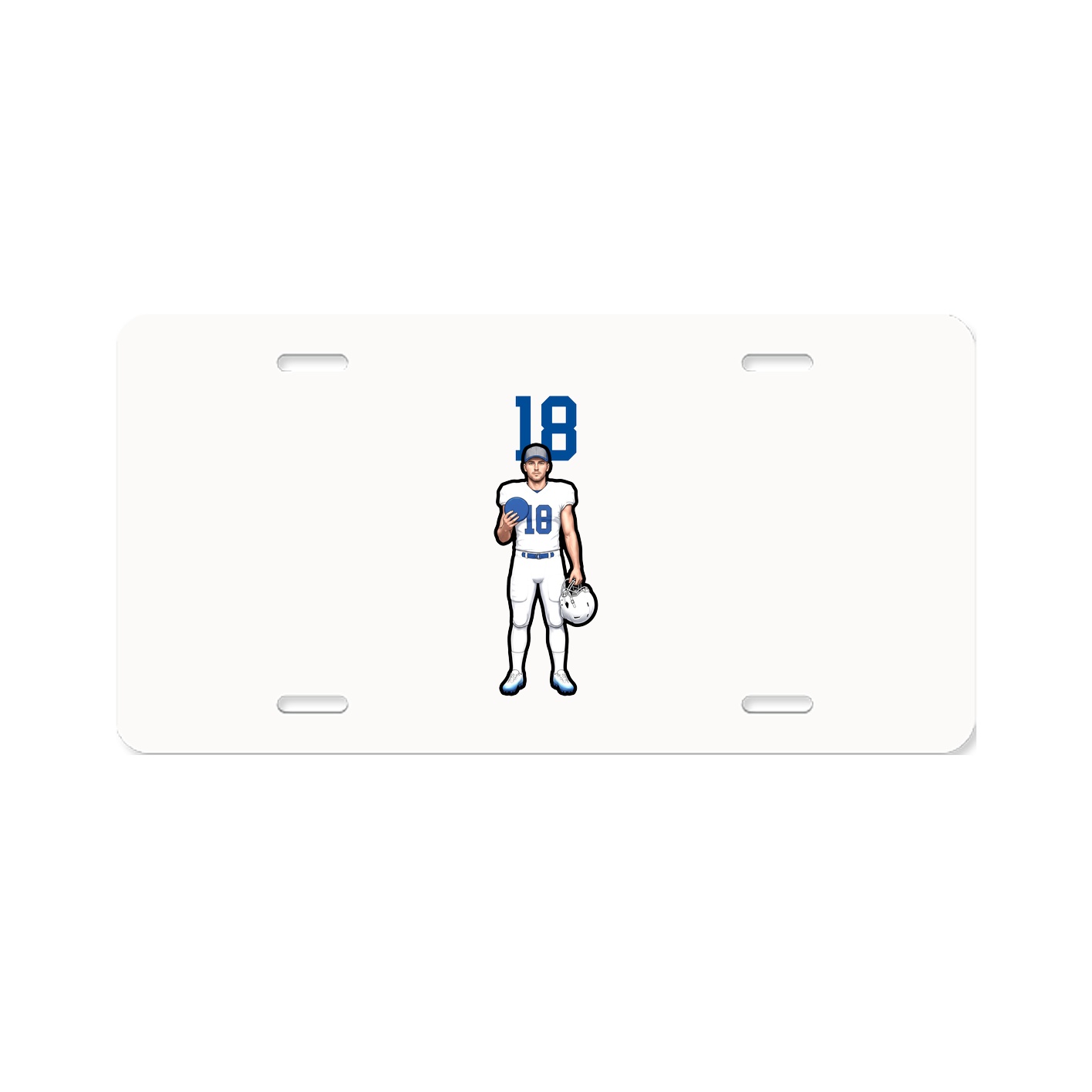 License Plate — Number Top in Classic