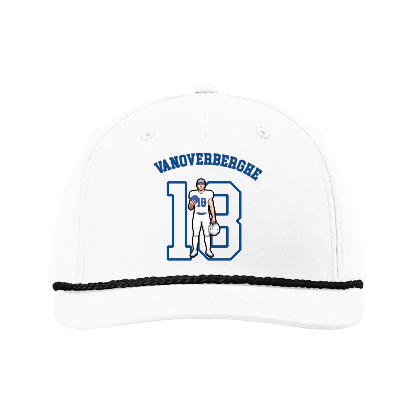 Five-Panel Classic Rope Cap — Shirsey Arch in White