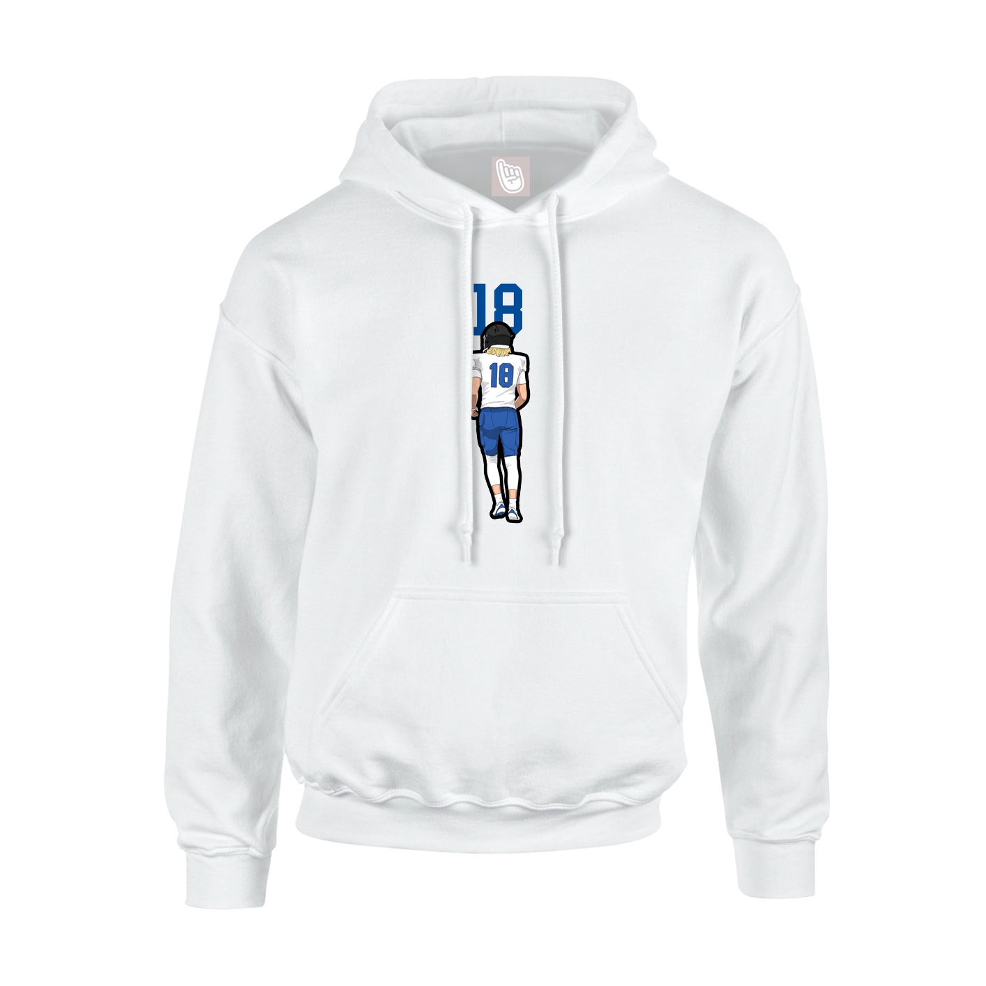 Hoodie — Number Top in White