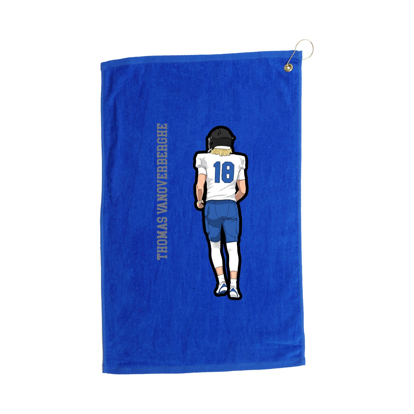 Golf Towel — Name Vertical in Royal