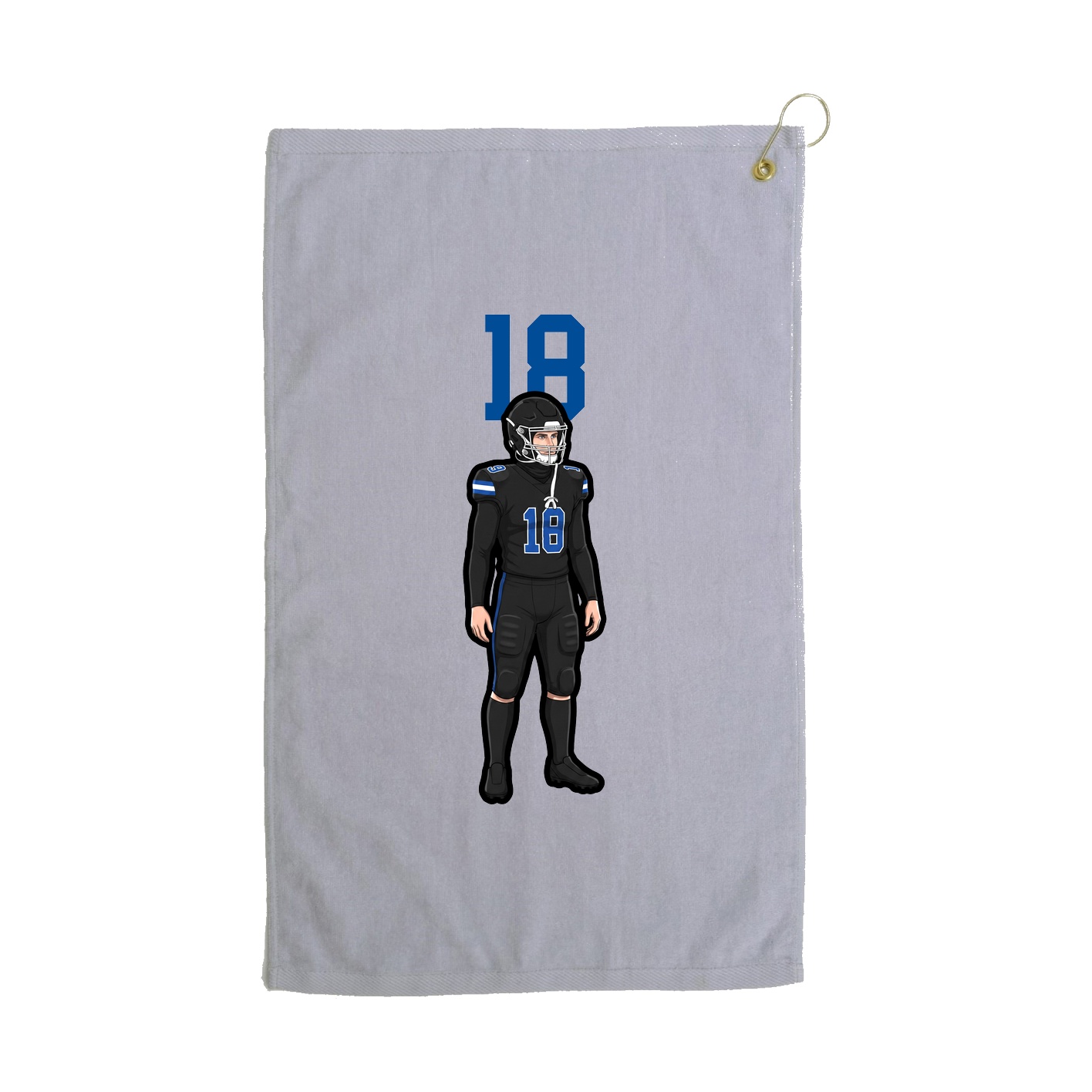 Golf Towel — Number Top in Grey