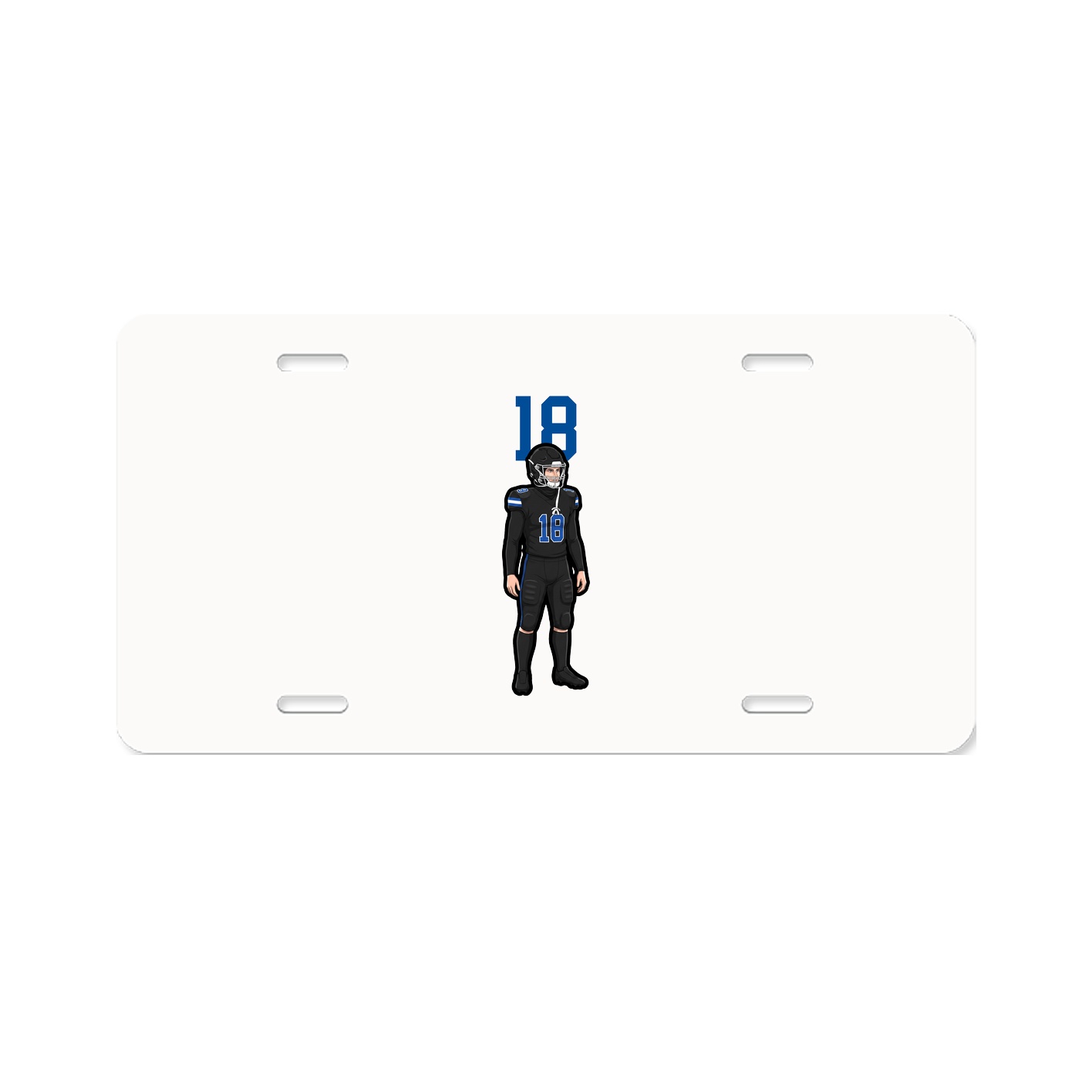 License Plate — Number Top in Classic