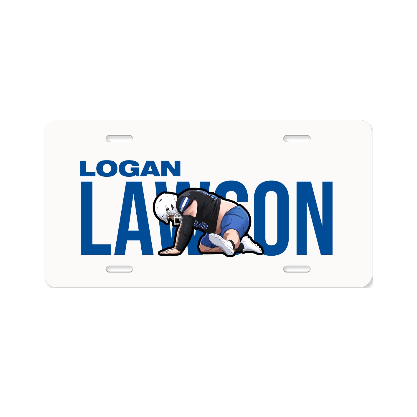 License Plate — Player Name in Classic