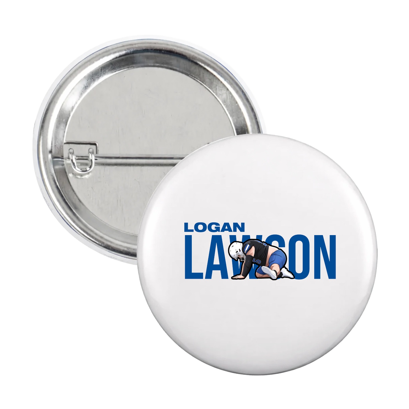 Game Day Button — Player Name in White