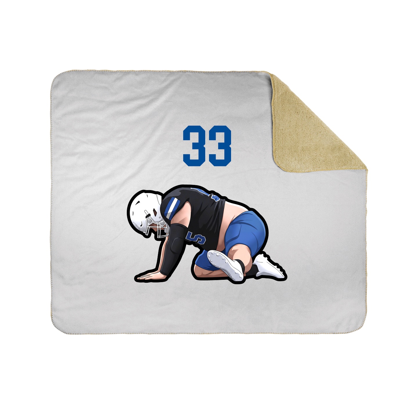 Throw Blanket — Number Top in White