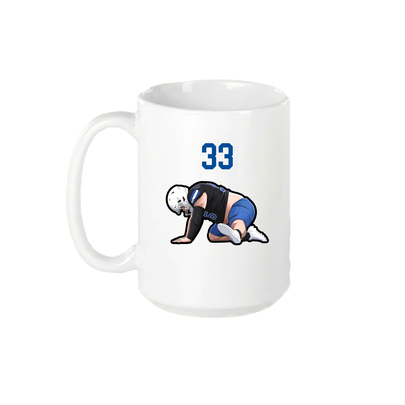 15oz Coffee Mug — Number Top in White
